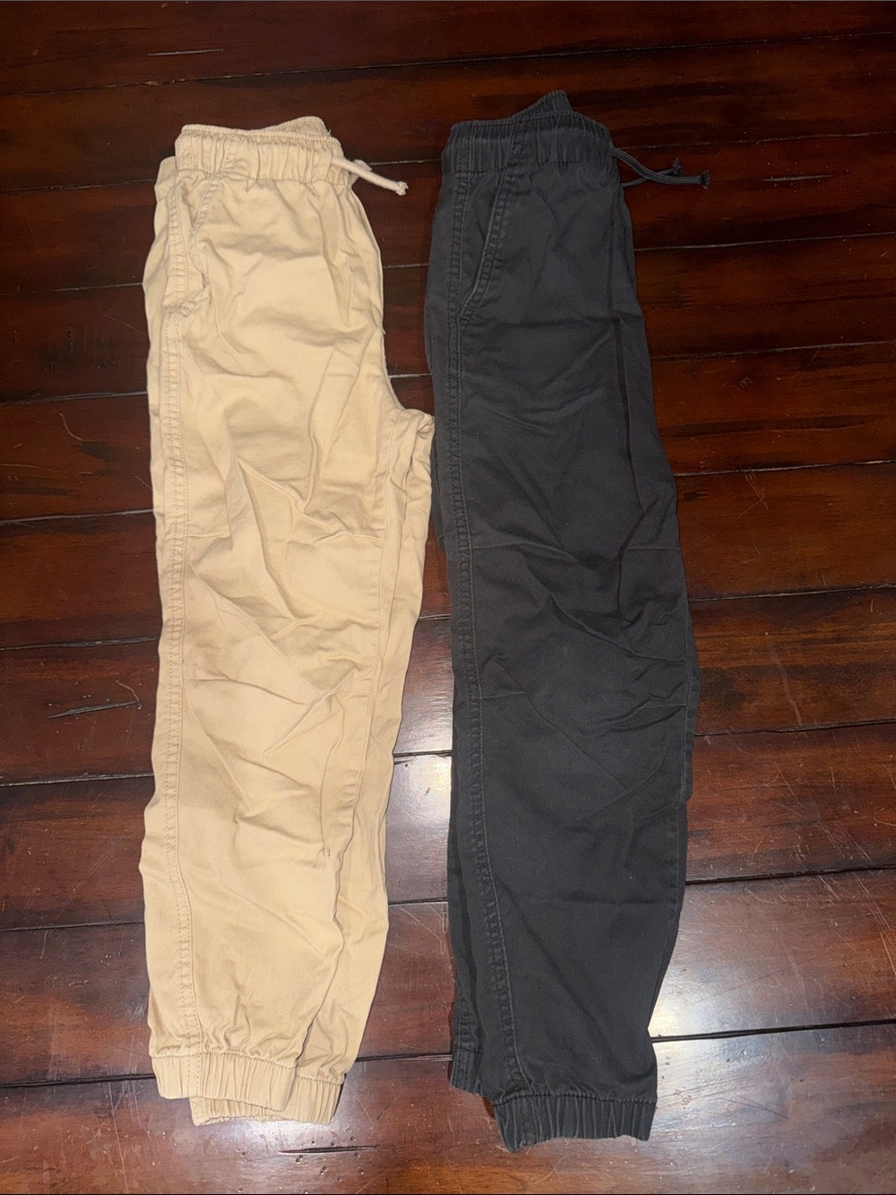 H&M Kids Elastic Jogger Pants in Tan and Black